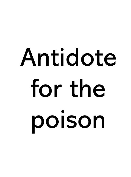 title text saying Antidote for the poison